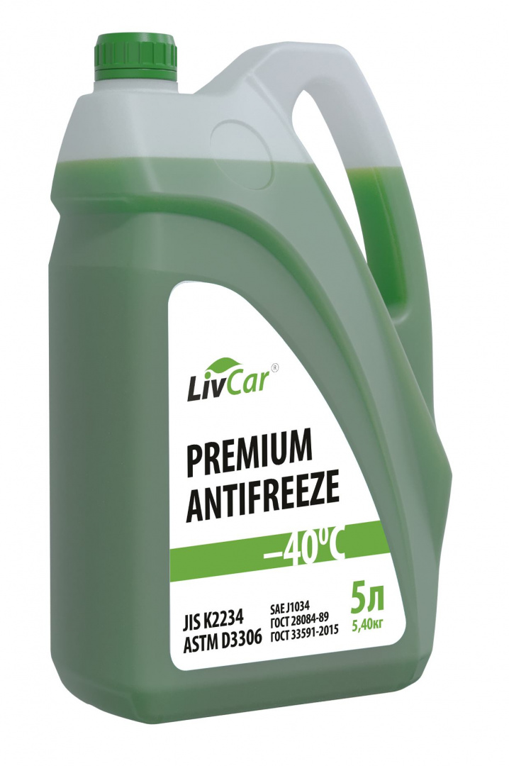 LIVCAR PREMIUM JIS -40 зеленый / Антифриз всесезонный (5л)